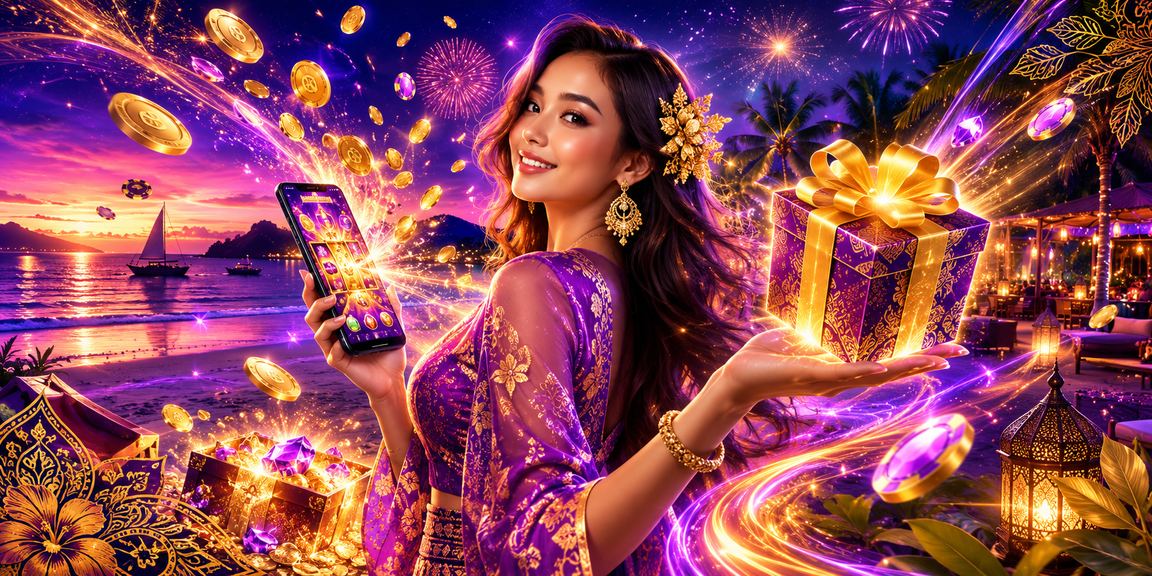 Pemain menikmati permainan slot dalam talian bergaya Malaysia di Langkawi melalui betsuper