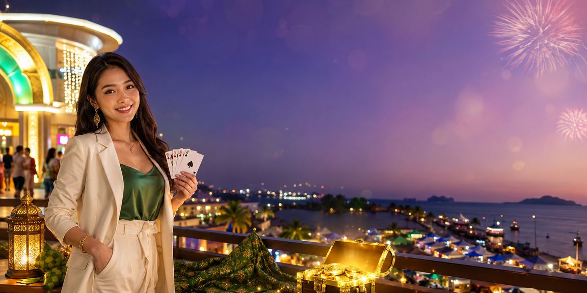 Suasana perayaan Hari Raya Malaysia dengan hiburan dan taruhan sukan di betsuper